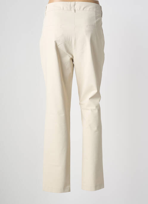 Pantalon chino fermeture zippée sous rabat boutonné taille normale beige STARK femme