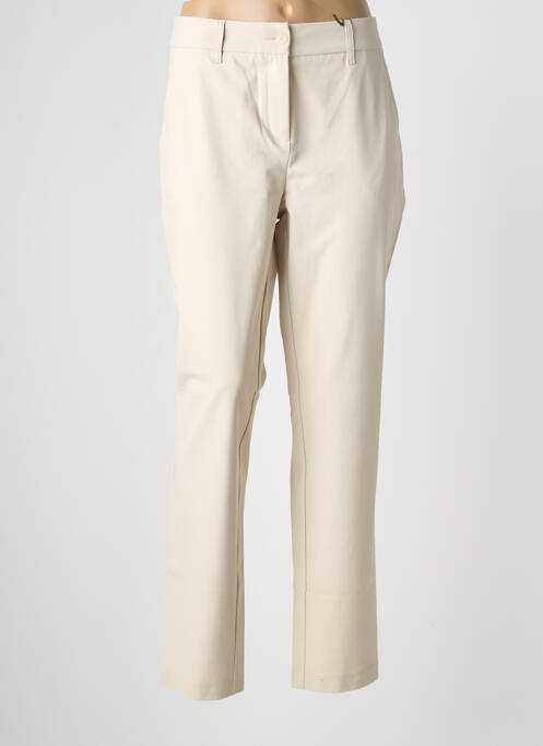Pantalon chino fermeture zippée sous rabat boutonné taille normale beige STARK femme