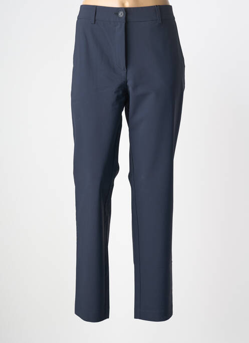 Pantalon chino fermeture zippée sous rabat boutonné taille normale bleu STARK femme