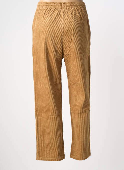 Pantalon droit taille élastique taille normale marron GRACE & MILA femme