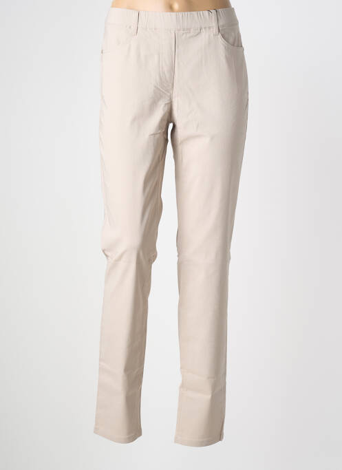 Pantalon slim taille élastique taille normale beige STARK femme