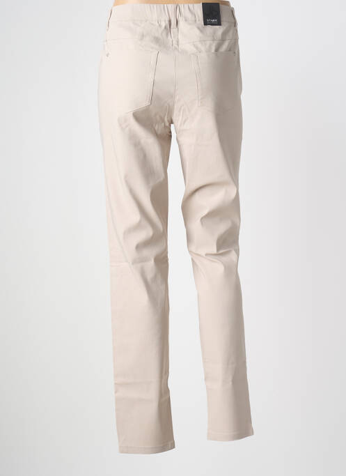 Pantalon slim taille élastique taille normale beige STARK femme