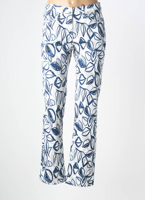 Pantalon slim tissage popeline taille normale bleu STARK femme