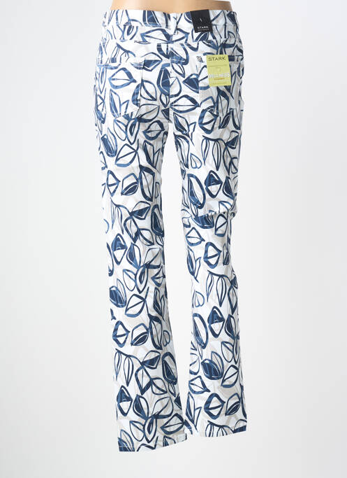 Pantalon slim tissage popeline taille normale bleu STARK femme