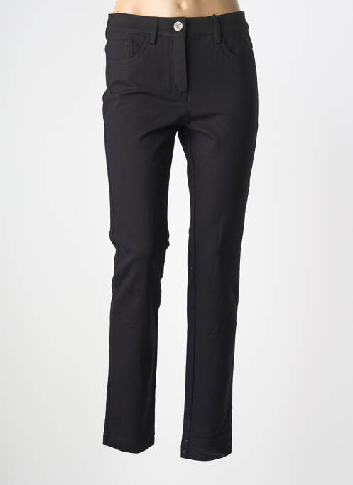Pantalon slim tissage popeline taille normale noir STARK femme