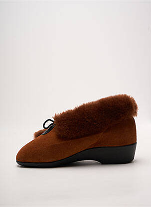 Chaussons/pantoufles bout rond talon plat jusqu'à 3cm orange LADY femme