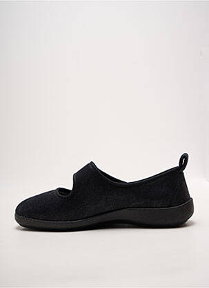 Chaussons/pantoufles semelle amovible talon plat jusqu'à 3cm noir FARGEOT femme