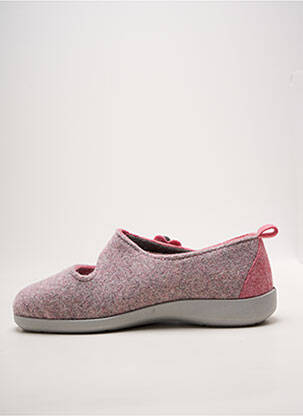 Chaussons/pantoufles semelle amovible talon plat jusqu'à 3cm rose FARGEOT femme