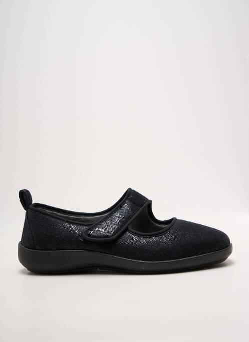 Chaussons/pantoufles semelle amovible talon plat jusqu'à 3cm noir FARGEOT femme