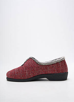 Chaussons/pantoufles bout rond talon plat jusqu'à 3cm rouge FARGEOT femme