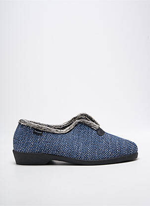 Chaussons/pantoufles bout rond talon plat jusqu'à 3cm bleu FARGEOT femme