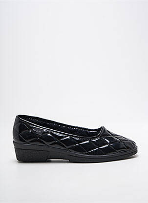 Chaussons/pantoufles bout rond talon plat jusqu'à 3cm noir FARGEOT femme