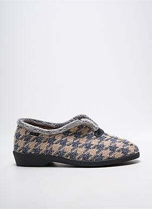 Chaussons/pantoufles bout rond talon plat jusqu'à 3cm bleu FARGEOT femme