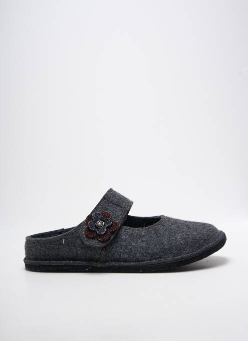 Chaussons/pantoufles voute plantaire talon plat jusqu'à 3cm gris FARGEOT femme