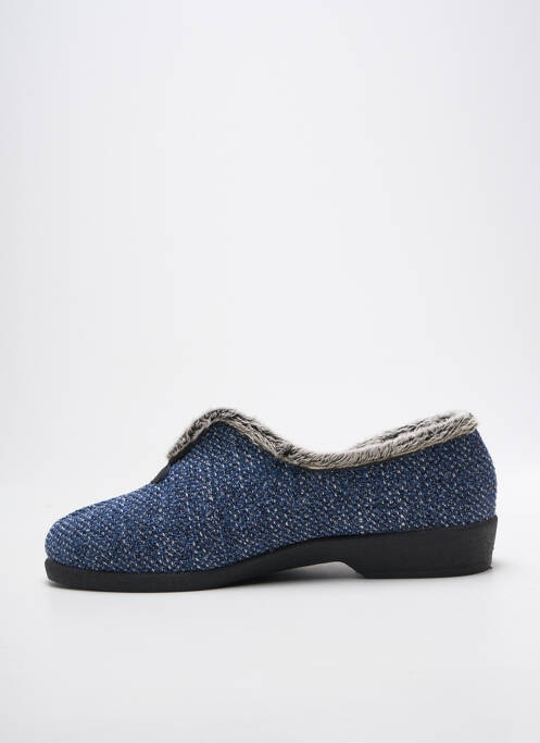 Chaussons/pantoufles bout rond talon plat jusqu'à 3cm bleu FARGEOT femme