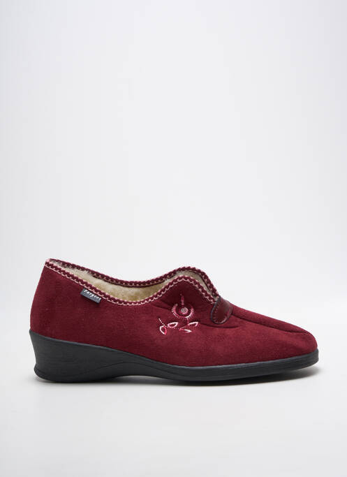 Chaussons/pantoufles bout rond talon de 4 à 6cm violet FARGEOT femme
