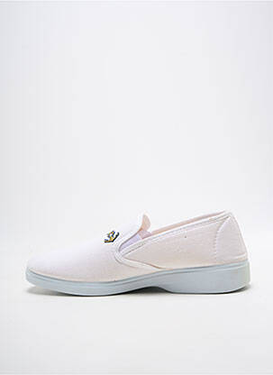 Chaussons/pantoufles bout rond bout rond blanc LA BANDE À MICH' homme
