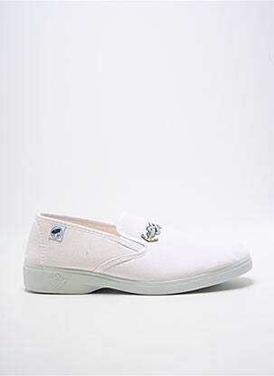 Chaussons/pantoufles bout rond bout rond blanc LA BANDE À MICH' homme