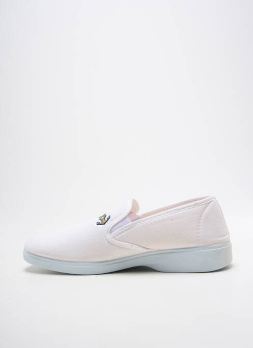 Chaussons/pantoufles bout rond bout rond blanc LA BANDE À MICH' homme