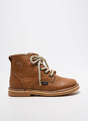Bottines/boots fermeture zip et lacets talon bas marron ASTER fille