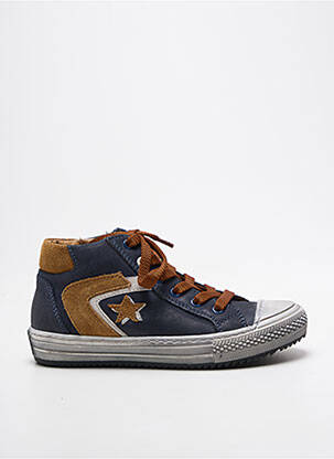Baskets semelle amovible bout rond bleu STONES AND BONES garcon