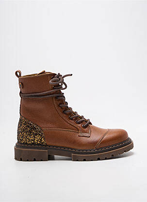 Bottines/boots tissage tissage pailleté talon bas marron STONES AND BONES fille