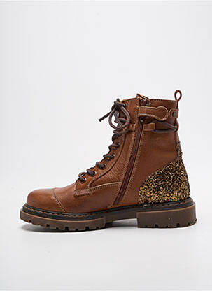 Bottines/boots tissage tissage pailleté talon bas marron STONES AND BONES fille