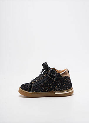 Bottillons tissage satiné bout rond noir BABYBOTTE fille
