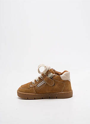 Baskets tissage satiné bout rond or BABYBOTTE fille
