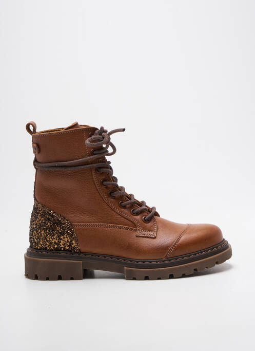 Bottines/boots tissage tissage pailleté talon bas marron STONES AND BONES fille