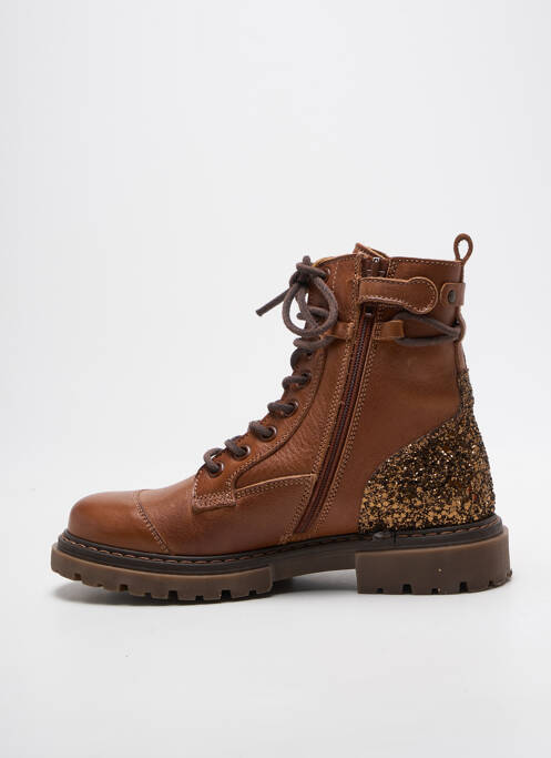 Bottines/boots tissage tissage pailleté talon bas marron STONES AND BONES fille