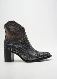 Bottines/boots tissage satiné talon de 7 à 9cm argent CASTA femme