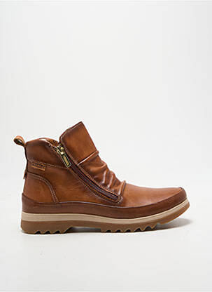 Bottines/boots tissage satiné talon plat jusqu'à 3cm marron PIKOLINOS femme