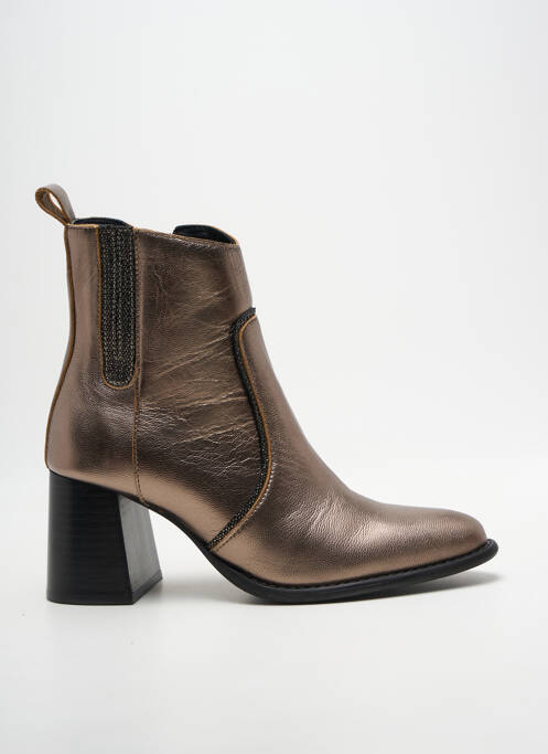 Bottines/boots bout pointu talon de 7 à 9cm marron CASTA femme