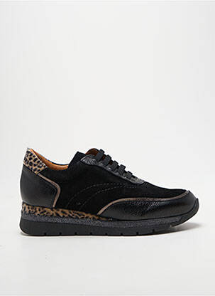 Baskets matière lisse talon plat jusqu'à 3cm noir FOLIE'S femme