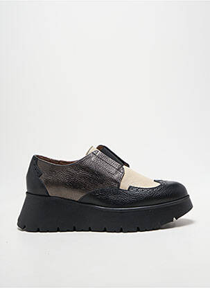 Derbies tissage satiné talon de 4 à 6cm noir WONDERS femme