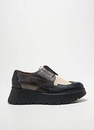 Derbies tissage satiné talon de 4 à 6cm noir WONDERS femme