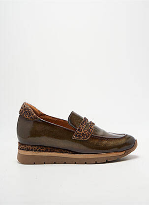 Mocassins matière lisse talon de 4 à 6cm marron FOLIE'S femme