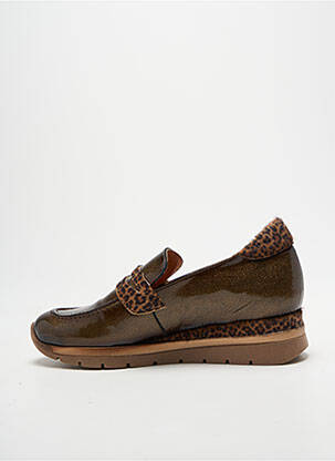 Mocassins matière lisse talon de 4 à 6cm marron FOLIE'S femme