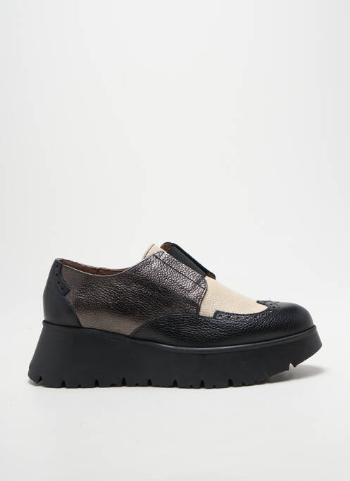 Derbies matière lisse talon de 4 à 6cm noir WONDERS femme