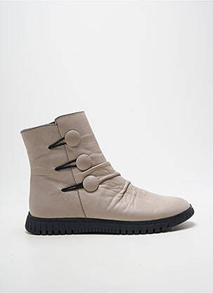 Bottines/boots bout rond talon plat jusqu'à 3cm beige KARYOKA femme