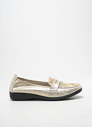 Mocassins tissage satiné talon plat jusqu'à 3cm or INEA femme