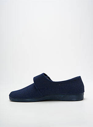 Chaussons/pantoufles fermeture scratch bout rond bleu SEMELFLEX homme