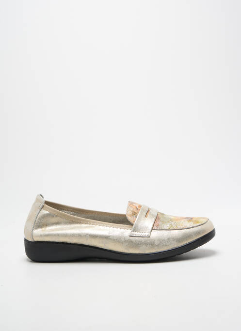 Mocassins tissage satiné talon plat jusqu'à 3cm or INEA femme