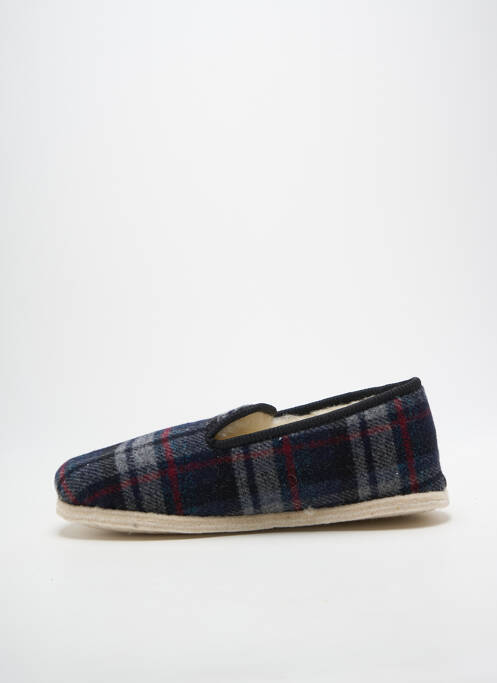 Chaussons/pantoufles bout rond bout rond bleu SEMELFLEX homme