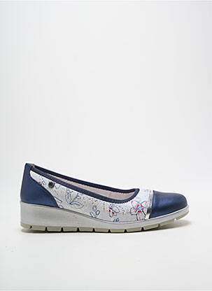Ballerines impression talon de 4 à 6cm bleu INEA femme