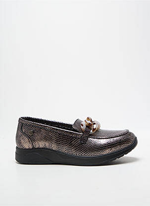 Mocassins bout rond talon plat jusqu'à 3cm marron INEA femme