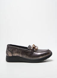 Mocassins bout rond talon plat jusqu'à 3cm marron INEA femme
