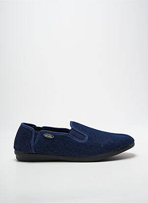 Chaussons/pantoufles bout rond bout rond bleu SEMELFLEX homme