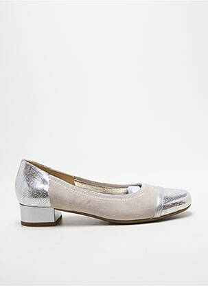 Ballerines type de semelle amortissante talon plat jusqu'à 3cm argent SWEET femme